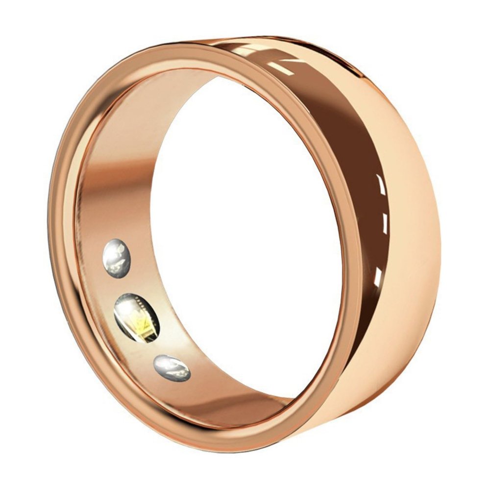 TQQEPOOL Smart Ring Fitness Tracker Health Heart Rate,Oximetry,Sleep,Exercise Monitoring with Charging Case,Great Gift for Women & Men(Rose gold color,20#)