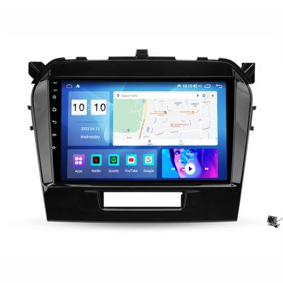 ottspu Double Din Car Stereo 9'' Touchscreen Car Radio Bluetooth Multimedia Player with Backup Camera Compatible with Wireless Car-Play, Wireless Android Auto, for Suzuki Vitara 4 2014-2018,M400s