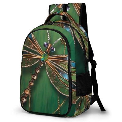 BTCOWZRV Laptop Backpack Lightweight Waterproof Travel Daypack Jewel Dragonfly Hiking Bag for Women Men 15.6in