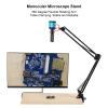 Brilluxa Microscope Boom Stand, Adjustable Camera Bracket and Flexible 360 Arm with 42mm Lens Ring, Foldable Mount for Industrial Microscope Inspection and Workbench Imaging view 2