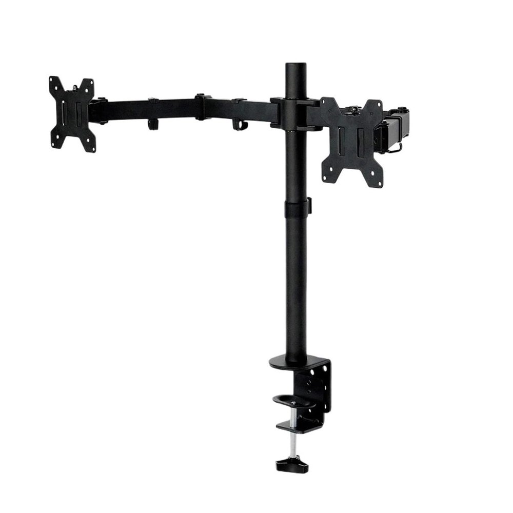 WPTGODGB MS02 Desk Clamp Full Motion 360 Degree Dual Monitor Stand 10"-27" LCD LED Mounting Arm 8kg per Head