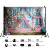 10x6.5ft Pink Circus Tents Backdrop 1st Birthday Background Carnival Theme Photography Background Girl Princess Birthday Party Newborn Baby Shower Decorations Photo Booth Cake Table Banner view 3
