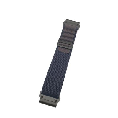 Handcrafted Custom Nylon Strap for Garmin - Fits for QuickFit 20, 22, 26, Fnix, Forerunner, Vivoactive, Approach, MARQ, quatix, Instinct2, Epix (Dark Blue Purple-Black Buckle, Quick-Fit 20mm)