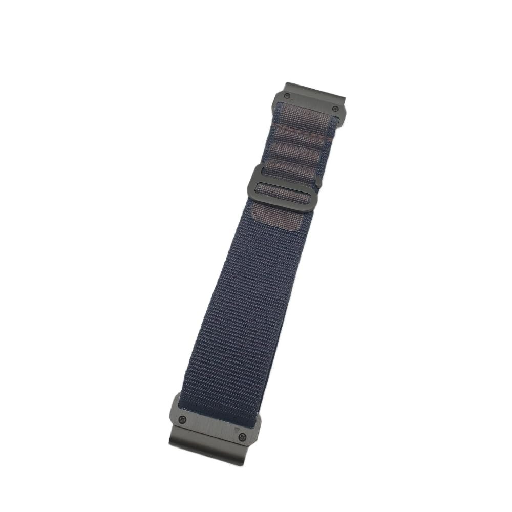 Handcrafted Custom Nylon Strap for Garmin - Fits for QuickFit 20, 22, 26, Fnix, Forerunner, Vivoactive, Approach, MARQ, quatix, Instinct2, Epix (Dark Blue Purple-Black Buckle, Quick-Fit 20mm)