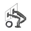 CUFTOBJM F160 Supports USB3.0 27 inch 2-9KG Dual Monitor Stand for Non-Hole Gas Pressure air Support TV Stand Dual Screen 360 Rotation Desktop(with Cable Cover) view 1