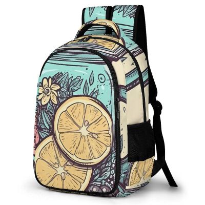 BTCOWZRV Laptop Backpack Lightweight Waterproof Travel Daypack Lemon Slices in Cup Hiking Bag for Women Men 15.6in
