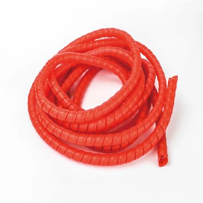 Spiral Protector 5 Meter Sleeving Tube Cover Spiral Wrap Line Pipe Protect Spiral Wrap Wire Organizer Winding Flame Retardant Cable Protector Wraps Cable(Red,38mm)