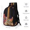 BTCOWZRV Laptop Backpack Lightweight Waterproof Travel Daypack A Beautiful Guitar Hiking Bag for Women Men 15.6in view 2