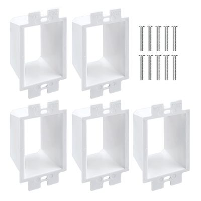 MARALANG 5PCS -2 Electrical Outlet Box Extenders with 10PCS Screws, Single Gang Box Extender Outlet Box Extender Electrical Box Extender White, 500456645