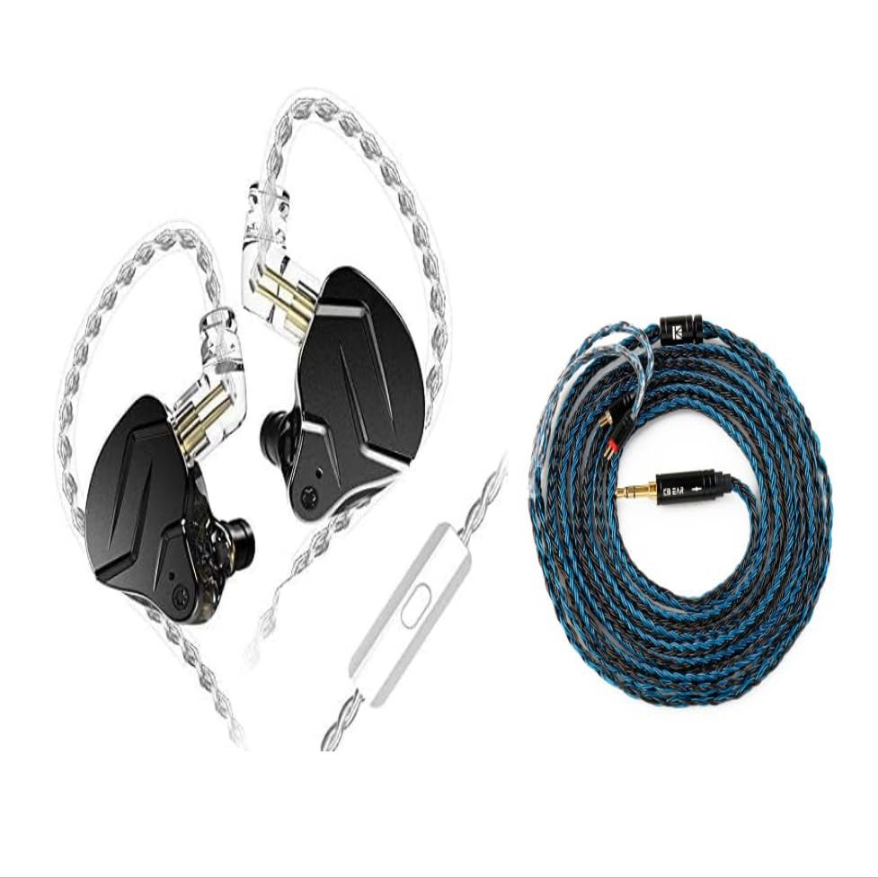 2M Length Long KZ CCA IEM Cable and KZ ZSN PRO X in-Ear Monitor