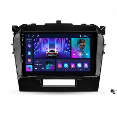 ottspu Double Din Car Stereo 9'' Touchscreen Car Radio Bluetooth Multimedia Player with Backup Camera Compatible with Wireless Car-Play, Wireless Android Auto, for Suzuki Vitara 4 2014-2018,M100cp