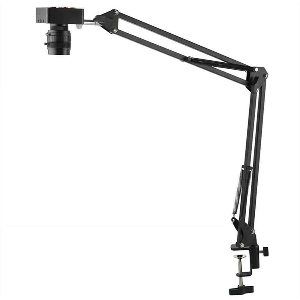 JOEBO Microscope Kit 1080P 14MP USB HDMI VGA Digital Industrial Video Microscope Camera + 35mm Big Visual Fixed Focus Lens High Working Distance Microscope Lens Adapters(48MP HDMI USB,51cm Stand)