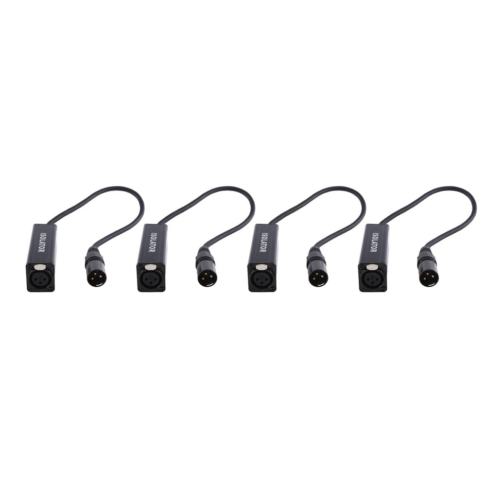 MARALANG 4X Audio Cable Isolator XLR Eliminates Noise Ground Loop Audio Isolator Current Sound Eliminates Noise, Female to Male