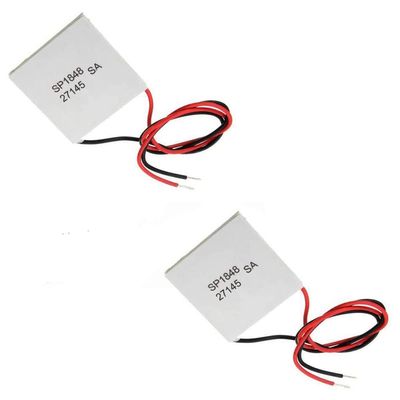 MARALANG 2Pcs 40X40mm Thermoelectric Power Generator SP1848-27145 Peltier TEG Module, White, 500224761