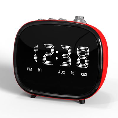 iTOMA Retro Alarm Clock with Bluetooth, Time Display, Alarm Setting,TF Card Slot, AUX Jack, Hands-Free Calling, Vintage Decor for for Home/Outdoor (138)
