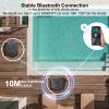 Herdio Outdoor Rock Bluetooth Speakers Wired IPX7 Waterproof 400 Watt Resin Material All Weather for Deck Pool Backyard Patio Garden BBQ (1 Pair Black) view 4