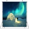 CORFOTO Aurora Igloo Backdrop Fabric 8x6ft Arctic Landscape Snowy Northern Lights Ice House Background for Arctic Themed Party Decorations Northern Lights Christmas Banner Adults Kids Photo Props view 4