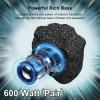 Herdio 8" Outdoor Rock Bluetooth Speakers Wired IPX7 Waterproof 600 Watt Resin Material All Weather for Deck Pool Backyard Patio Garden BBQ (1 Pair Black) view 3