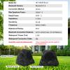 Herdio 8" Outdoor Rock Bluetooth Speakers Wired IPX7 Waterproof 600 Watt Resin Material All Weather for Deck Pool Backyard Patio Garden BBQ (1 Pair Black) view 4