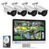4COVR 4K PoE Security Camera System with Monitor, 8CH 8MP H.265 UHD NVR with Monitor Pre-Installed 2TB HDD, 4Pcs 8MP IR Bullet Wired PoE IP Camera IP67, Person Vehicle Detection, LY37EX8MU804 view 1