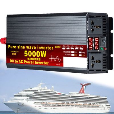 1000W/1600W/2200W/3000W/3500W/4000W/5000W/5500W/6000W/8000W/12000W Pure Sine Wave Power Inverter 12V/24V/48V/60V/72V dc to ac 110V/230V with 2 Socket, LCD Display, for RV,5000W-48Vto220V