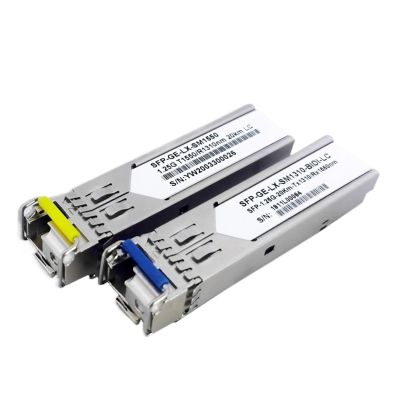 ETURBEV Gigabit SFP Optical Module LC Single Mode Single Fiber tx1310/rx1550 20km