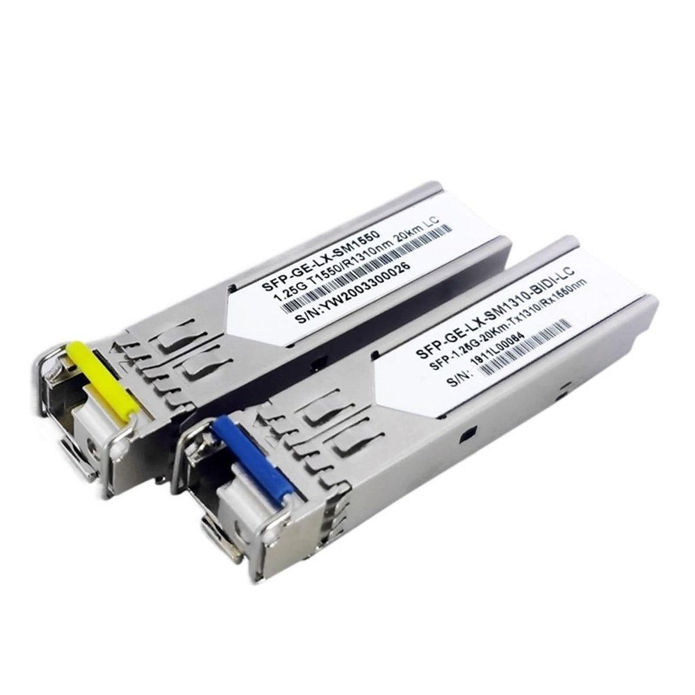 ETURBEV Gigabit SFP Optical Module LC Single Mode Single Fiber tx1310/rx1550 20km