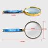 10 Times Handheld Magnifier HD Magnifier Old Man Reading Mirror Microscope Student Child Enlarged Mirror (Color : Blue) view 2