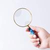 10 Times Handheld Magnifier HD Magnifier Old Man Reading Mirror Microscope Student Child Enlarged Mirror (Color : Blue) view 4