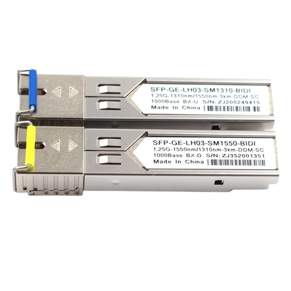 Compatible with H3C optical module Gigabit single mode single fiber 1310/1550nm 3KM 20KM 40 80KM switch monitoring optical module single core SC pair SFP LC single fiber(1.25g-1310/1550-3KM-SC)