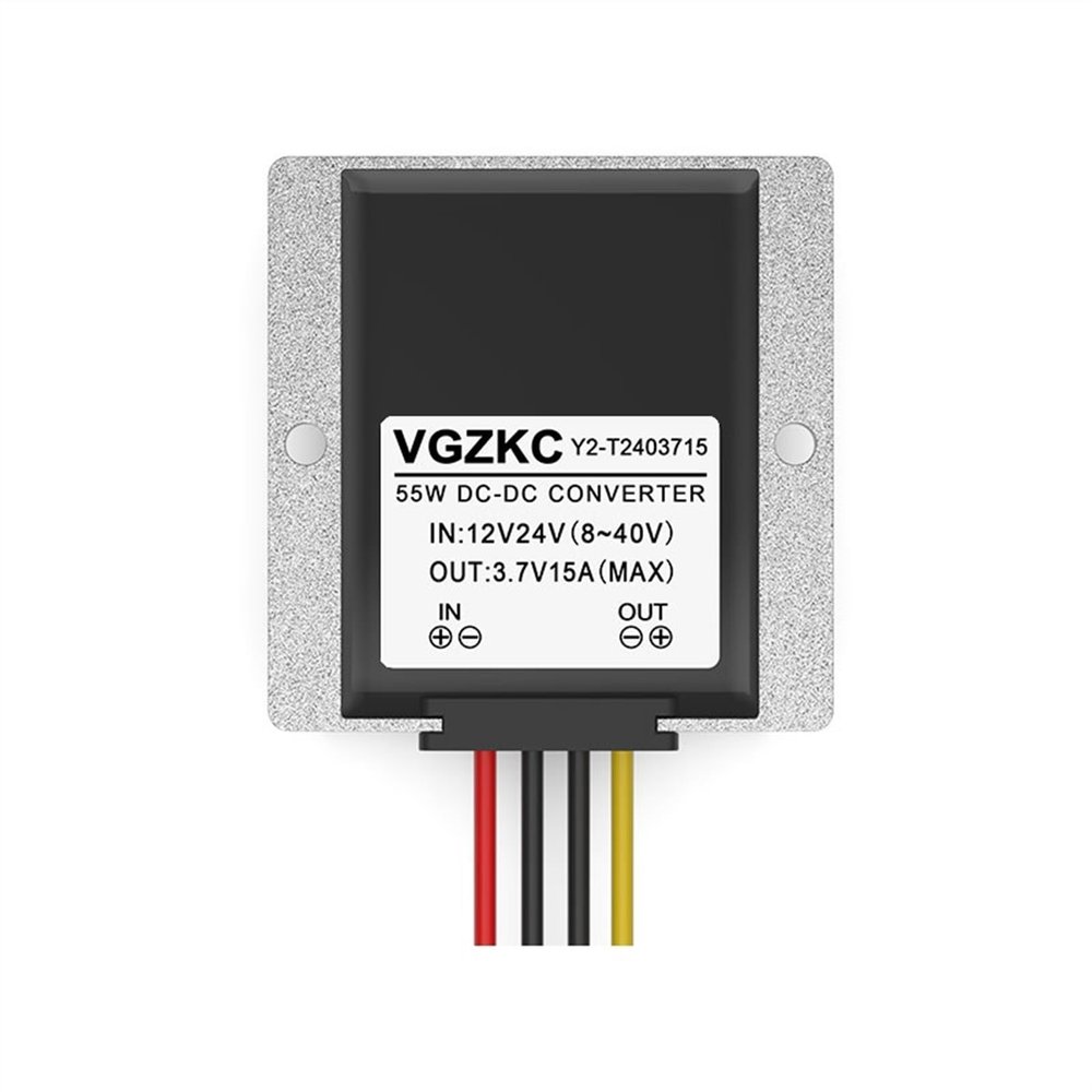 12V-24V to 3.3V 3.7V 4.2V 5V 6V 7.5V 9V 15A DC Power Converter Automotive Regulator(12V 24V to 3.7V 15A)