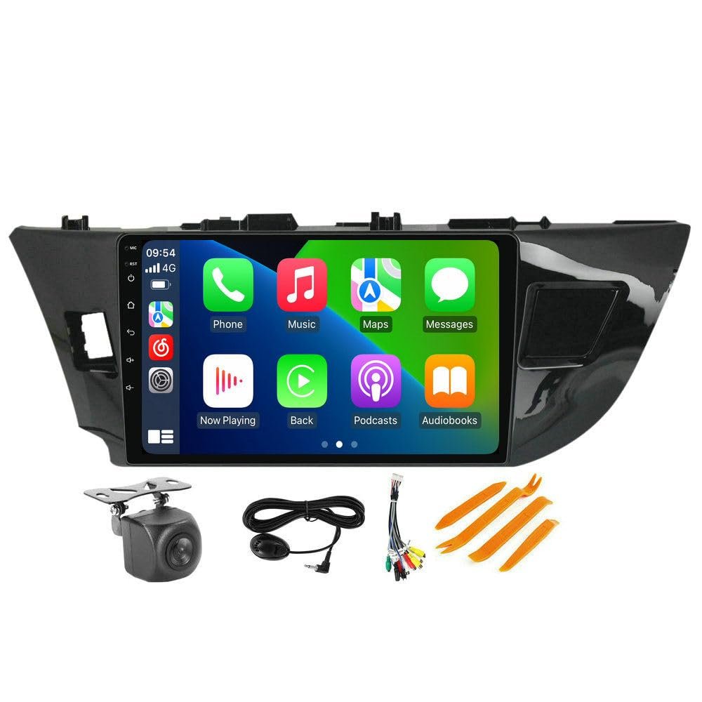 Radio for Toyota Corolla 2014 2015 2016 Stereo Upgrade Dash Kit Car GPS Navigation,2+32GB 10.1" IPS Touch Screen Head Unit with Car-Play & Android Auto/SWC/Rear View