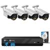 4COVR PoE Security Camera System 4K, 2 Way Audio Talk & Smart Color Night Vision, 4X 8MP Bullet PoE IP Camera IP67 Person Vehicle Detection, 8CH 4K NVR 2TB HDD, 24/7 Home Video, LY37YX8M0804 view 1