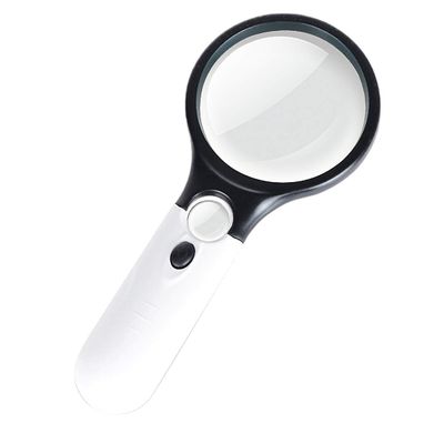 HD 10 Times Handheld Magnifier LED Light Read Service Microscope Portable Reading Mirror Enlarged Mirror (Color : 100mm)