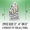 (2pcs) Llama Sticker Llama Lover Decal No Drama Llama Funny Vinyl Stickers Weather-Resistant Stickers for Water Bottles Laptop Window Car 2pcs Size 5" view 2