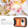 XHTLLO Underwater Camera, 2.8 Inch TFT HD Screen 21MP 1080P Face Detection Panoramic Shot Shakeproof 16.4ft Waterproof Digital Camera(Orange) view 2