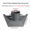 Pipe Adapter for Starlink Gen 3,V3 Pole Mounting Kit,Fit for Starlink Standard Dish, V3 Kickstand Dishy,Compatible with 1.25-2.1'' Pipe view 2