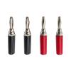 10Pcs 4mm Plating Adapter Wire Cable Audio Banana Nickel/Chromium Speaker Connector(5 Red 5 Black) view 1