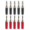 10Pcs 4mm Plating Adapter Wire Cable Audio Banana Nickel/Chromium Speaker Connector(5 Red 5 Black) view 2