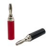 10Pcs 4mm Plating Adapter Wire Cable Audio Banana Nickel/Chromium Speaker Connector(5 Red 5 Black) view 3