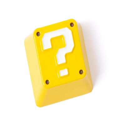 Question Block Keycap for Mechanical Gaming Keyboard Cherry MX Profile, ESC R4 Height- Metal