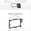 LUT6/LUT6S 6" Monitor Cage Nitze Cage Compatible with Feelworld LUT6/LUT6S 6" Monitor with Sunhood Cable Clamp with NATO Rail view 4