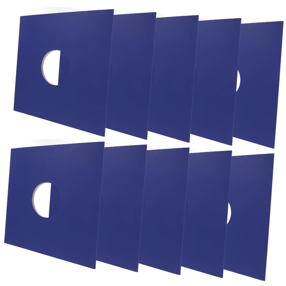 CIMAXIC Vinyl Record Sleeves 10pcs Replacement Album Covers Dustproof Scratch-resistant Black