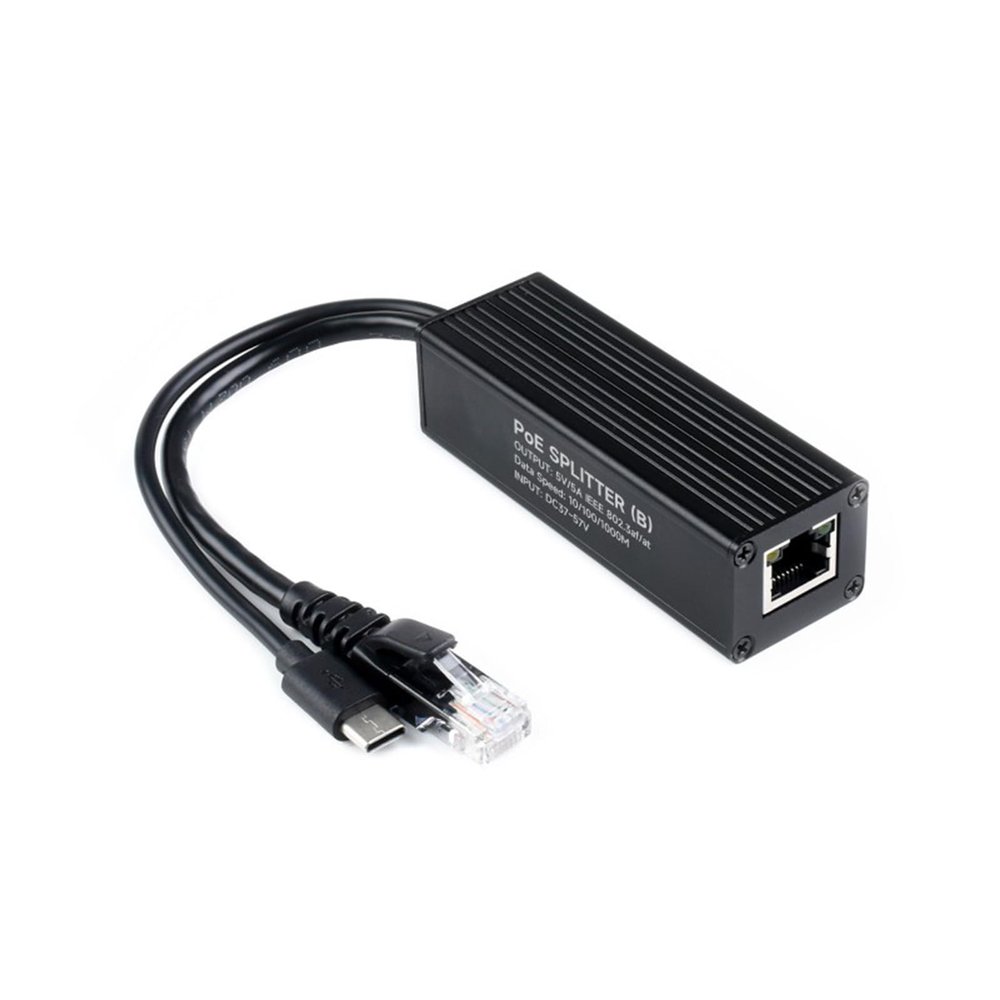 TUOPUONE Industrial Gigabit PoE Splitter 5V 5A Type-C Power Output Port Onboard MPS Control Chip, Safer and More Stable