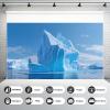 White Iceberg Backdrop Ice Shelf Snow Mountain Photography Background Iceberg Casting Shadow On Blue Sea Backdrop Blue Sky Pure Sea Backdrops for Travel Vacation Honeymoon Photo Shooting Props 15x8ft view 2