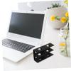 CAXUSD Desk Laptop Holder Metal Laptop Mount Desk Stand Double Layer Bracket for Keyboards Cable Boxes Black view 4