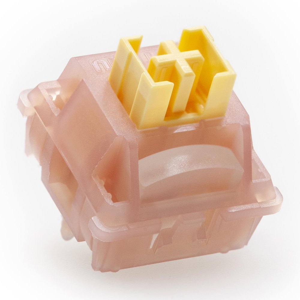 KPREPUBLIC Outemu Silent Peach V3 Switch Lemon Linear Tactile Lime for Mechanical Keyboard POM PA66 Factory Lubed (OTM V3 Silent Peach LightGuide Switch x110)