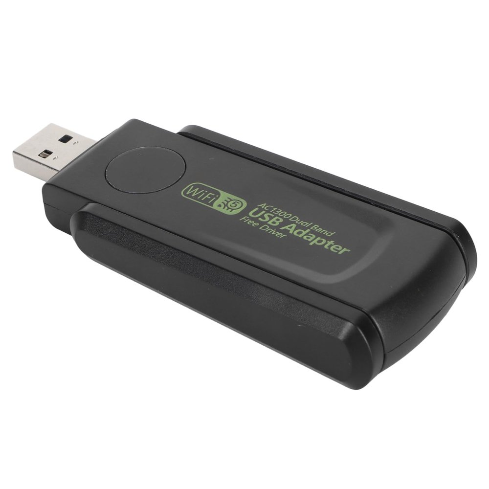 1300Mbps Dual Band High Gain Antenna USB3.0 Adapter for PC with 2.4G 5G Frequency Band Support, 802.11aC Standard