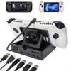 6 ind 1 Docking Station with Cooling Fan for Asus Rog Alloy Z1 Xtreme/Steam Deck OLED, Charging Dock Hub with HDMI 2.0 4K@60Hz & USB 3.0 Port *3 & Gigabit Enternet (6 in 1) view 1