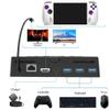 6 ind 1 Docking Station with Cooling Fan for Asus Rog Alloy Z1 Xtreme/Steam Deck OLED, Charging Dock Hub with HDMI 2.0 4K@60Hz & USB 3.0 Port *3 & Gigabit Enternet (6 in 1) view 2